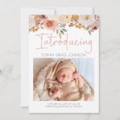 Invitation Annonce de naissance de bébé avec une douce touche (Devant)