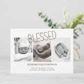 Invitation Annonce de naissance de bébé Little Fox Blessed Ba (Debout devant)
