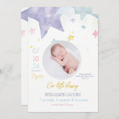 Invitation Annonce de naissance de notre petit bébé (Devant / Derrière)