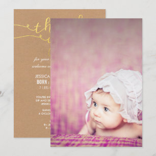 Invitation Annonce de naissance Merci Bébé Sip & See