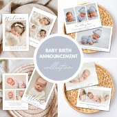 Invitation Annonce de naissance minimale