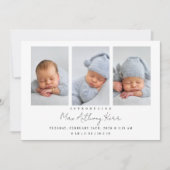 Invitation Annonce de naissance minimale (Devant)