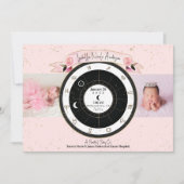 Invitation Annonce de naissance personnalisée Astrologie Rose (Devant)