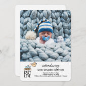 Invitation Annonce de naissance photo d'amour de bébé (Devant / Derrière)