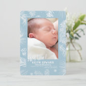 Invitation Annonce de naissance photo d'arrivée d'hiver (Debout devant)