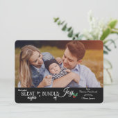 Invitation Annonce de naissance photo de vacances de Noël de  (Debout devant)