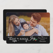 Invitation Annonce de naissance photo de vacances de nuit sil (Devant / Derrière)