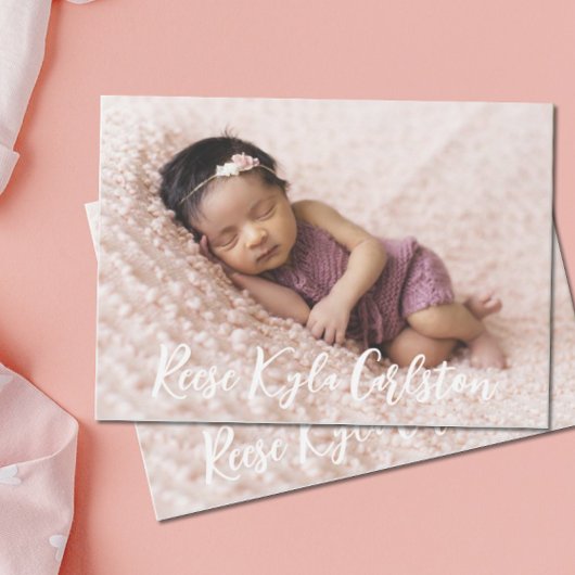 Invitation Annonce de naissance photo simple moderne