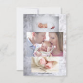 Invitation Annonce de naissance simple chic 3x5 (Dos)