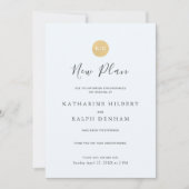 Invitation Annonce de nouveau plan de mariage à monogramme bl (Devant)