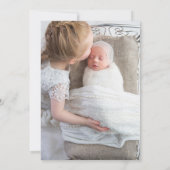 Invitation Annonce de photo de bébé hérisson mignon et doux (Dos)
