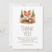 Invitation Annonce de photo de bébé Little Fox (Dos)