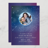 Invitation Annonce de photo de constellation (Devant / Derrière)