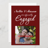 Invitation Annonce de photo de fiançailles simple  (Devant / Derrière)
