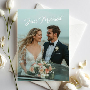 Invitation Annonce de Photo de Mariage Just Married