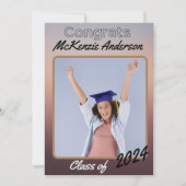 Invitation Annonce de photo de message personnel de remise de (Devant)