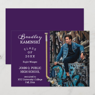 Invitation Annonce de photo de remise de diplôme de joueur de