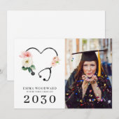 Invitation Annonce de photo de remise des diplômes d'infirmiè (Devant / Derrière)