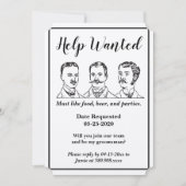Invitation Annonce de recherche d'aide pour garçon d'honneur (Devant)