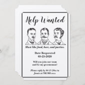 Invitation Annonce de recherche d'aide pour garçon d'honneur (Devant / Derrière)