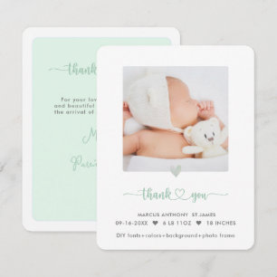 Invitation Annonce de remerciement pour Baby Shower ArtsApp +