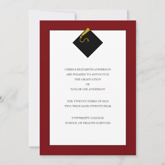 Invitation Annonce de remise de diplôme  (Devant)