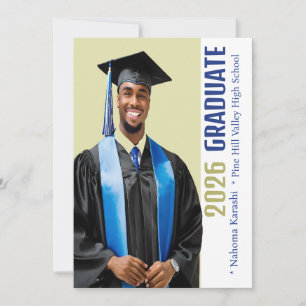 Invitation Annonce de remise de diplôme afro-américaine 2026