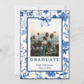 Invitation Annonce de remise de diplôme avec nœud papillon en (Devant)