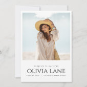 Invitation Annonce de remise de diplôme avec photo et message (Devant)