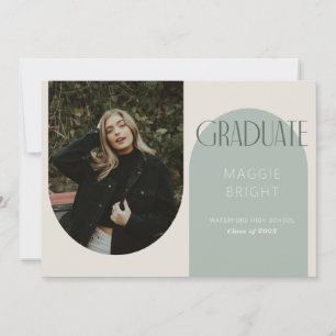 Invitation Annonce de remise de diplôme bohème à arche modern