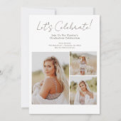 Invitation Annonce de remise de diplôme Boho Sunburst (Dos)