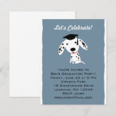 Invitation Annonce de remise de diplôme de chiot dalmate (Devant / Derrière)