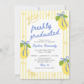 Invitation Annonce de remise de diplôme de citron fraîchement (Devant)