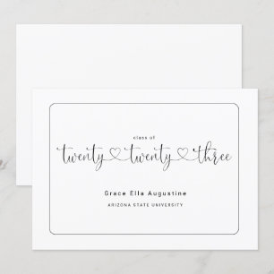 Invitation Annonce de remise de diplôme de femme mignonne 