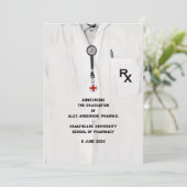 Invitation Annonce de remise de diplôme de pharmacie (Debout devant)