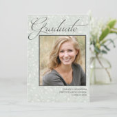 Invitation Annonce de remise de diplôme de photo de diplômé m (Debout devant)