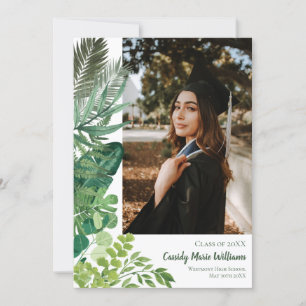 Invitation Annonce de remise de diplôme de plantes botaniques
