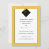 Invitation Annonce de remise de diplôme en or (Devant)