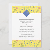 Invitation Annonce de remise de diplôme florale (Devant)