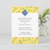 Invitation Annonce de remise de diplôme florale (Debout devant)