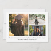 Invitation Annonce de remise de diplôme minimale (Dos)