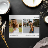 Invitation Annonce de remise de diplôme minimaliste à deux ph