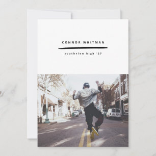 Invitation Annonce de remise de diplôme minimaliste moderne e