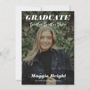 Invitation Annonce de remise de diplôme moderne 2023  Journée