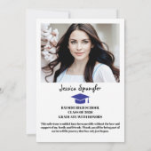 Invitation Annonce de remise de diplôme modifiable - Recto-ve (Dos)