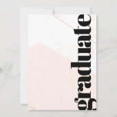 Invitation Annonce de remise de diplôme photo esthétique rose (Devant)