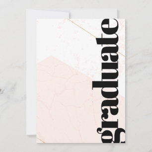 Invitation Annonce de remise de diplôme photo esthétique rose