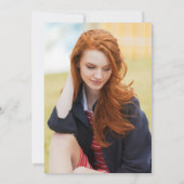 Invitation Annonce de remise de diplôme photo or moderne (Dos)