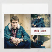 Invitation Annonce de remise de diplôme photo XL Grunge (Devant / Derrière)