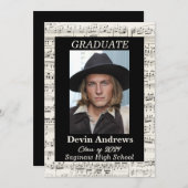 Invitation Annonce de remise de diplôme pour la majeure en mu (Devant / Derrière)